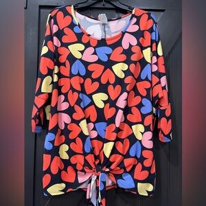 Lilypad Top with Hearts